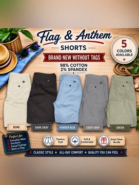 NWOT Men’s Casual Shorts Five Colors to Choose From - SOLD INDIVIDUALLY